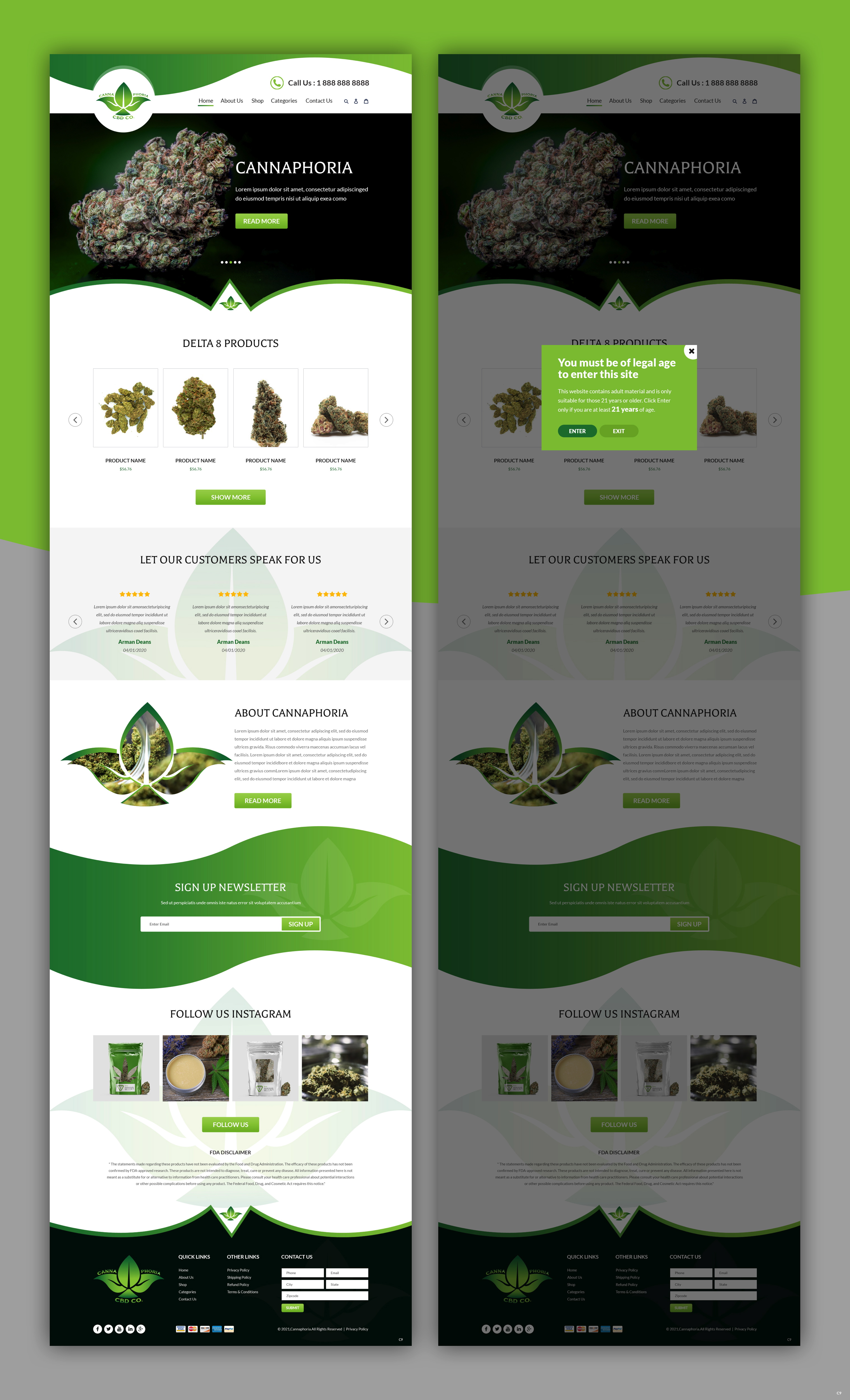 Web Design by pb for cannaphoria cbd co. | Design #26030779