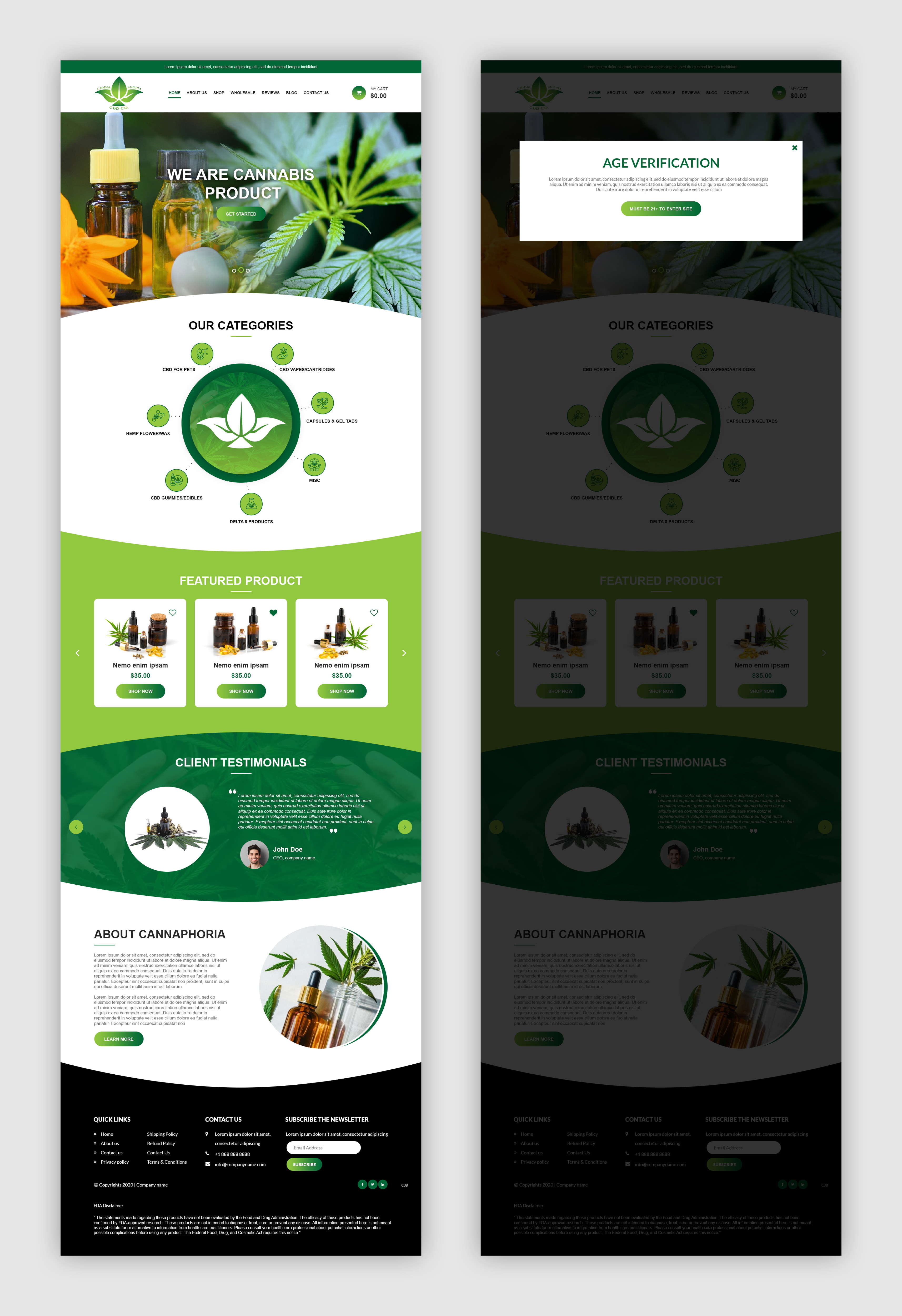 Web Design by pb for cannaphoria cbd co. | Design #26030780
