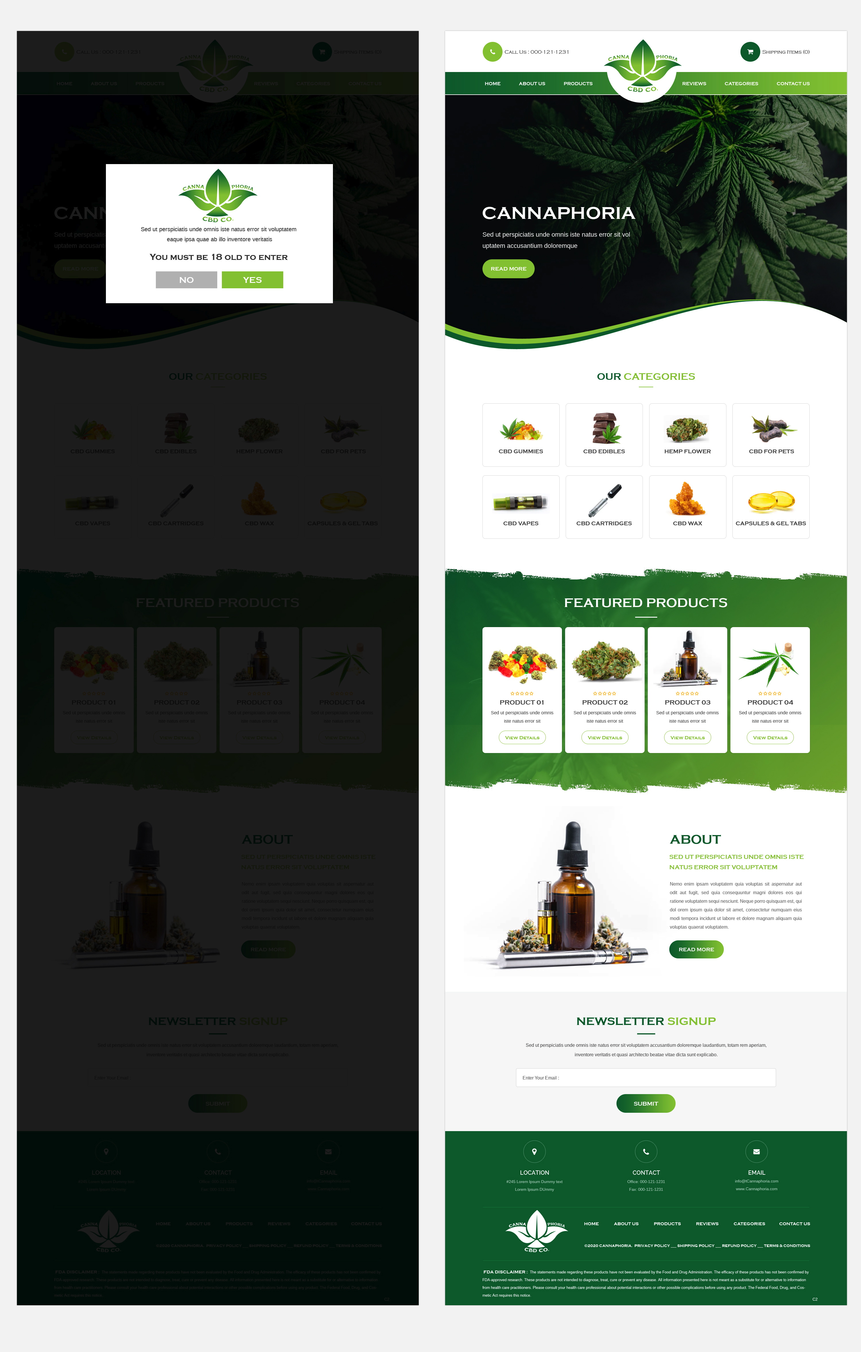 Web Design by pb for cannaphoria cbd co. | Design #26030787
