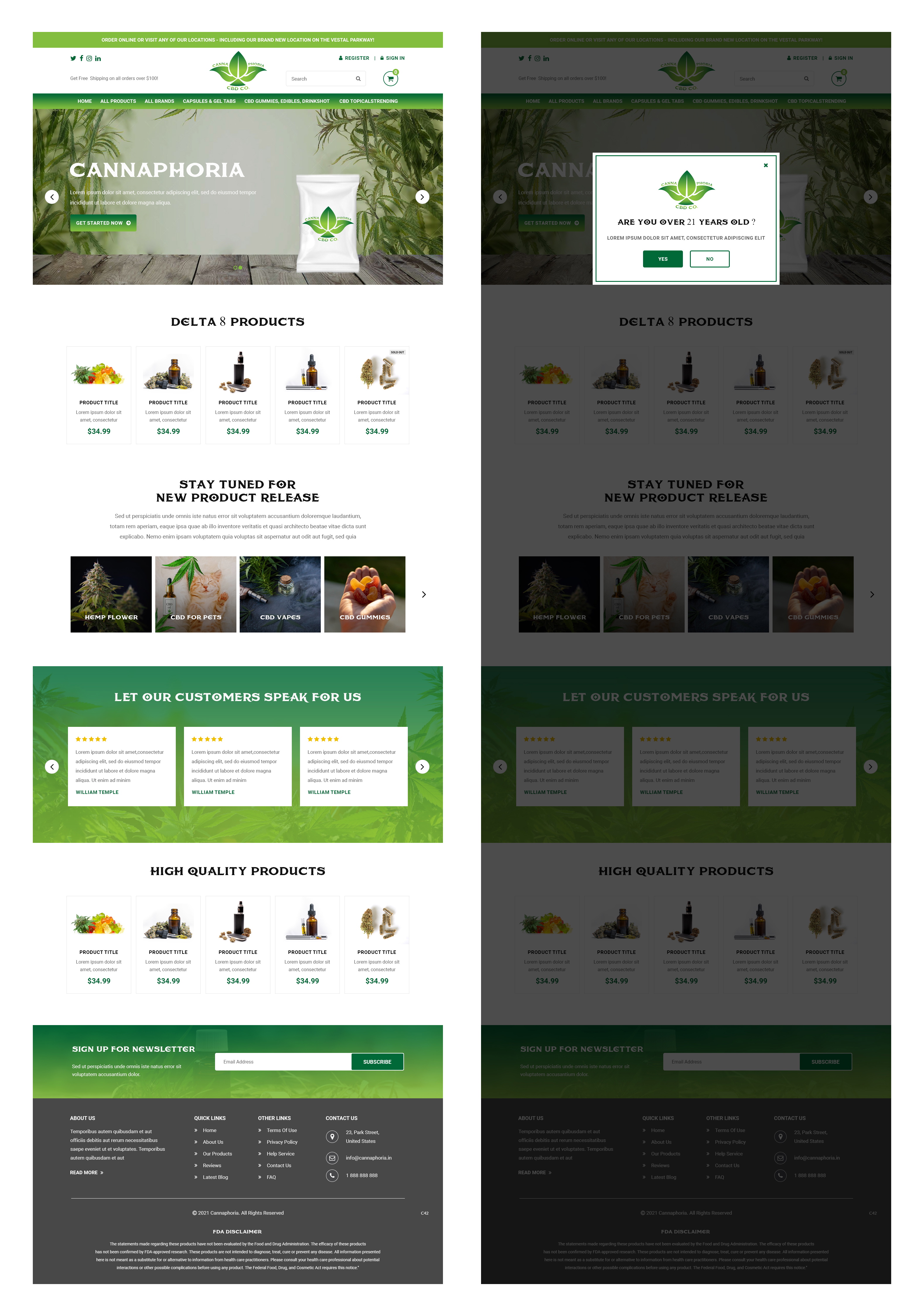 Web Design by pb for cannaphoria cbd co. | Design #26030790
