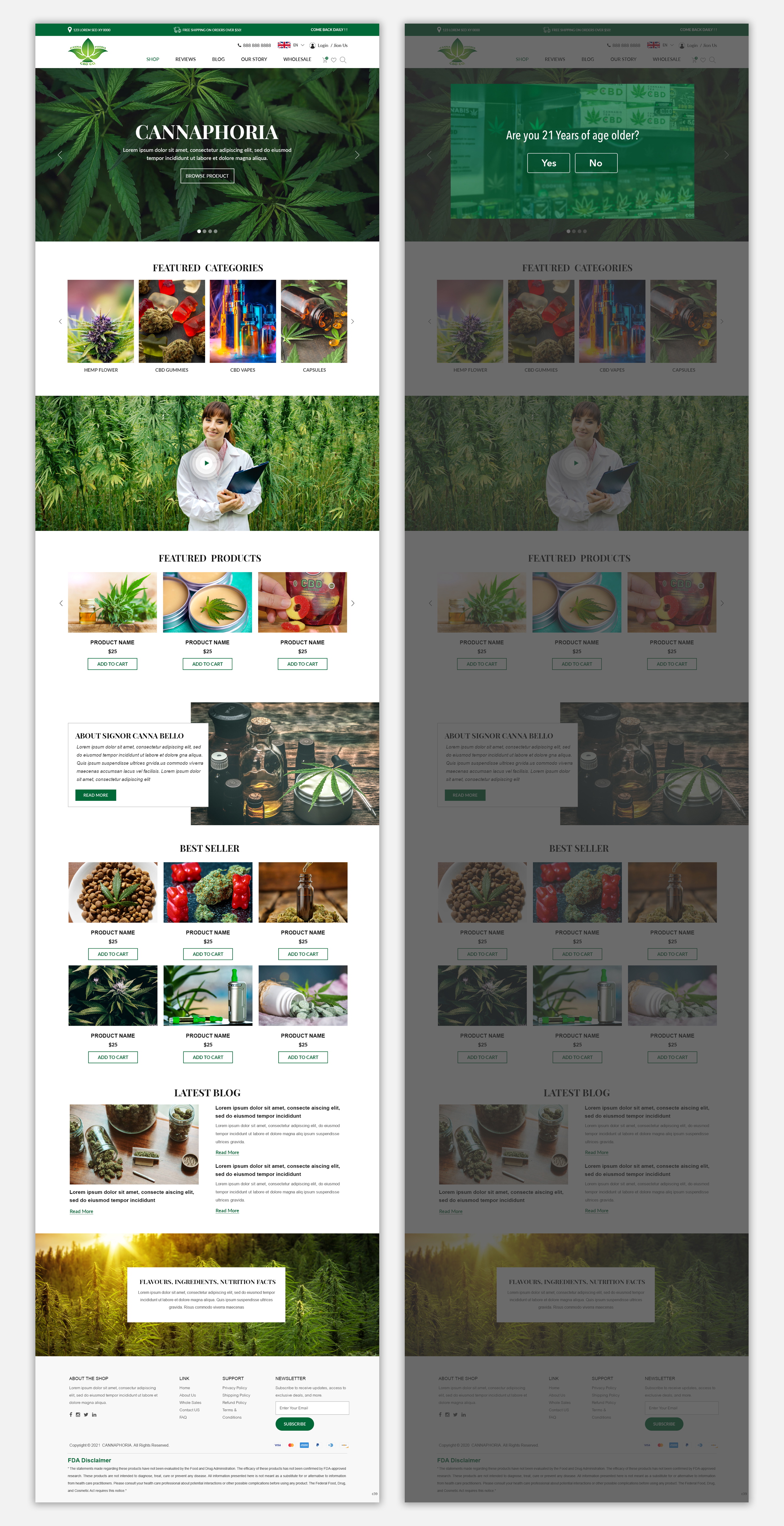 Web Design by pb for cannaphoria cbd co. | Design #26030791