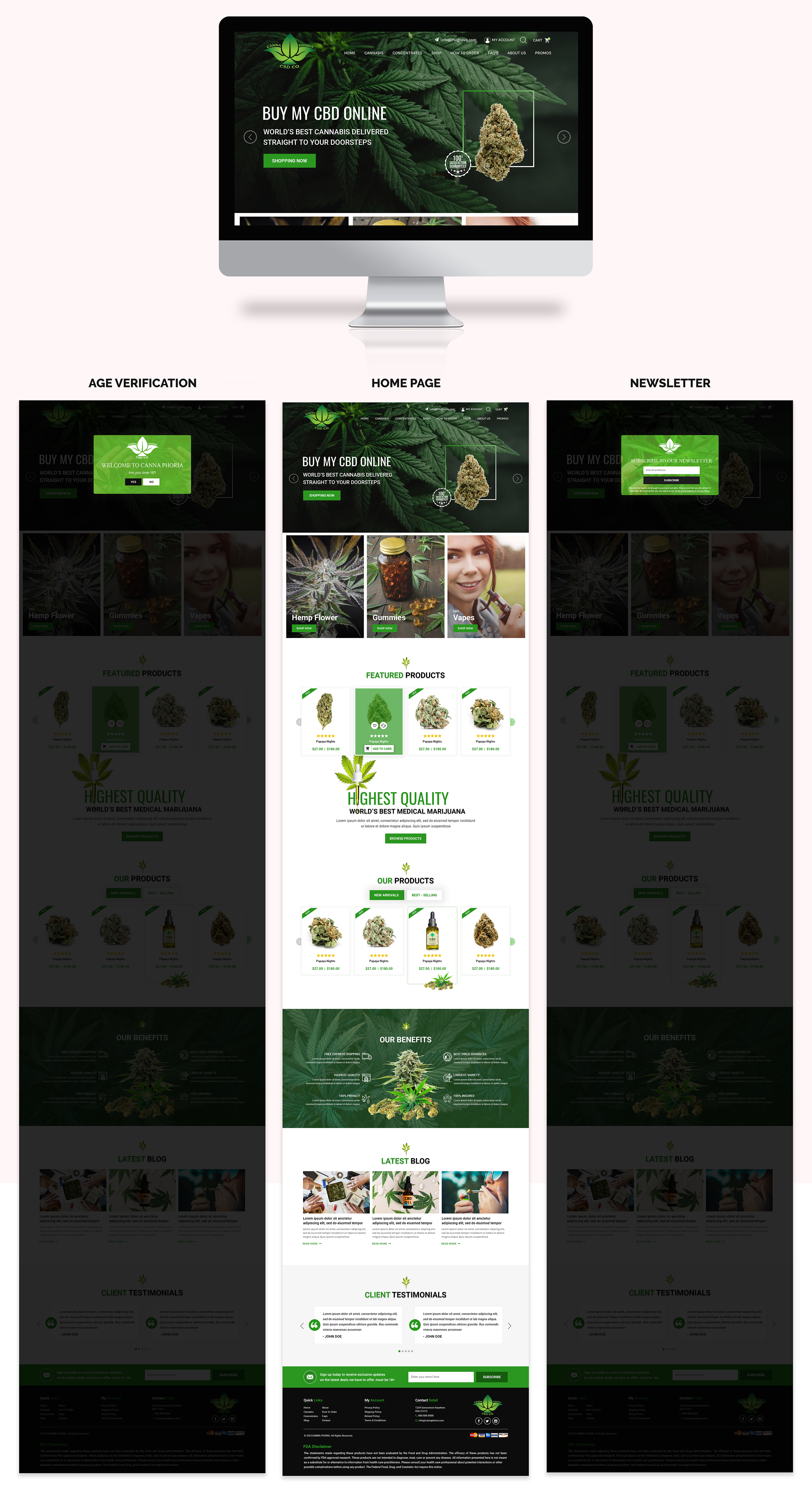 Web Design by Titan Eagle for cannaphoria cbd co. | Design #26030247