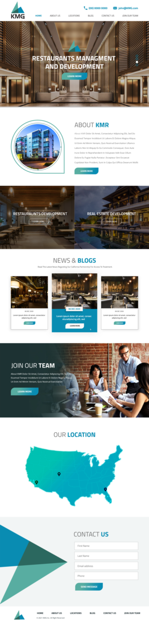 Web Design by Blue Sparrow for KMG LLC | Design: #26035432