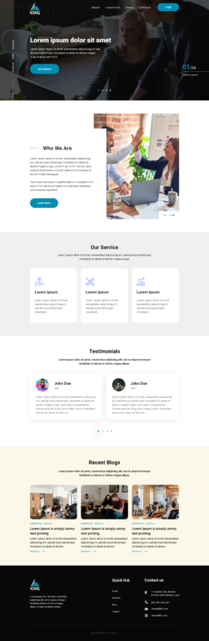 Web Design by prabir 3 for KMG LLC | Design #26033934
