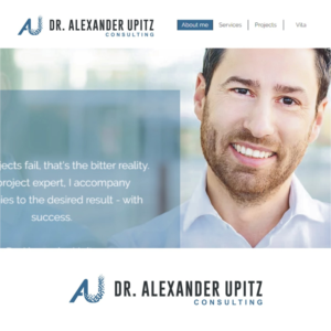 1. Dr. Alexander Upitz, 2. Consulting, 3. Please use initials AU (somehow merged) | Design de Logo par Ashani Bhattacharya