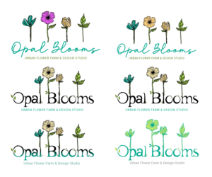 Opal Blooms | Urban Flower Farm & Design Studio | Logo Design by ZETA