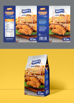 Dotty's One Step Chicken Breading Packaging Design | Diseño de Empaque por apolgv