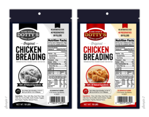 Dotty's One Step Chicken Breading Packaging Design | Diseño de Empaque por SAI DESIGNS