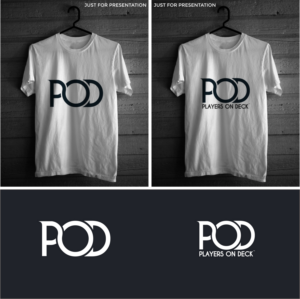 the logo should say..PLAYERS ON DECK with the initials ..P O D in the middle. apparel. | Logo Design by emaviolar7