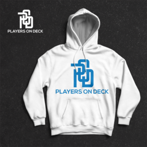 the logo should say..PLAYERS ON DECK with the initials ..P O D in the middle. apparel. | Logo Design by Cah RE 2