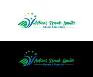 ACTIONS SPEAK LOUDER Fitness & Nutrition | Logo Design by FourtuneDesign