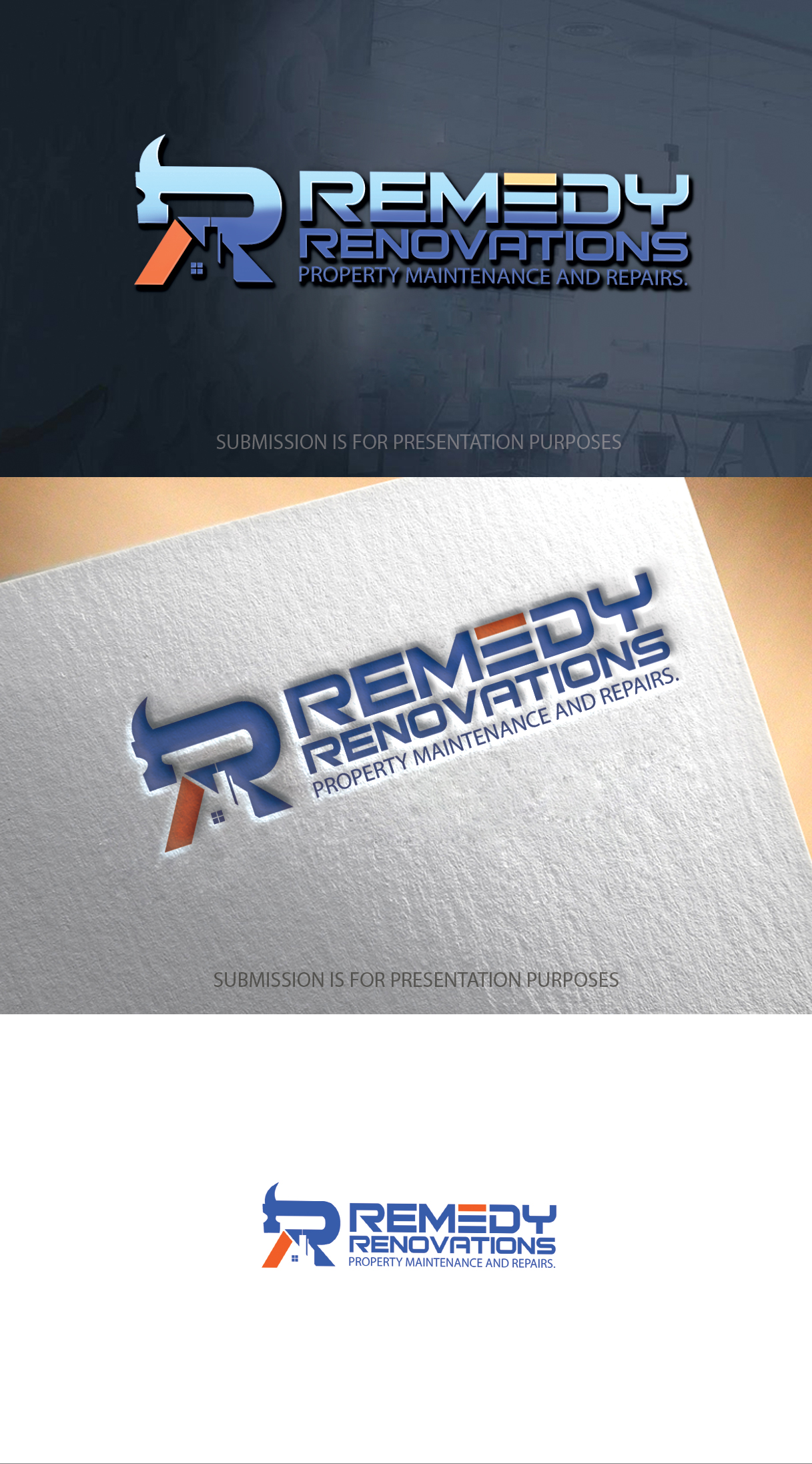 Logo Design by graphicevolution for Remedy Renovations | Design: #26028679