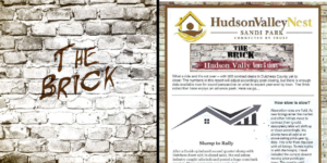Graphic for The Brick newsletter - Graffiti style font | Graphic Design by edge design