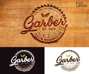 Garber Custom Woodworking llc/  Atlanta, GA/ est. 2020/ High end custom carpentry | Design de Logo par Dot Design 3