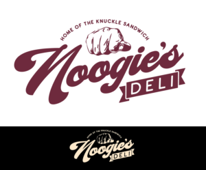 Noogie's Deli - Home of the Knuckle Sandwich | Logo Design by CoffeeBreak88