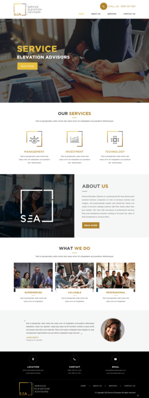 Web Design by pb for Service Elevation Advisors, LLC | Design: #26049103