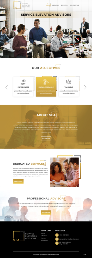 Web Design par pb pour Service Elevation Advisors, LLC | Design : #26049109
