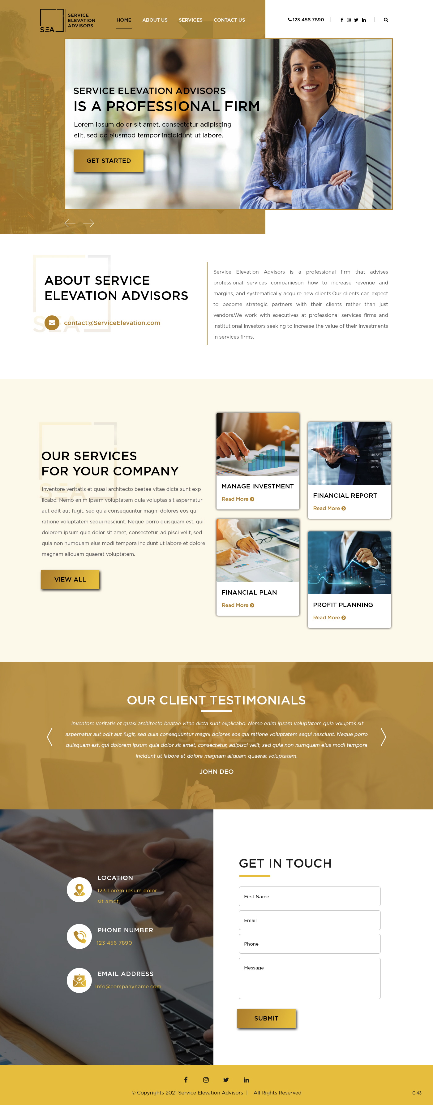 Web Design by pb for Service Elevation Advisors, LLC | Design #26049110