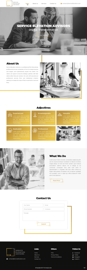 Web Design par pb pour Service Elevation Advisors, LLC | Design : #26049111