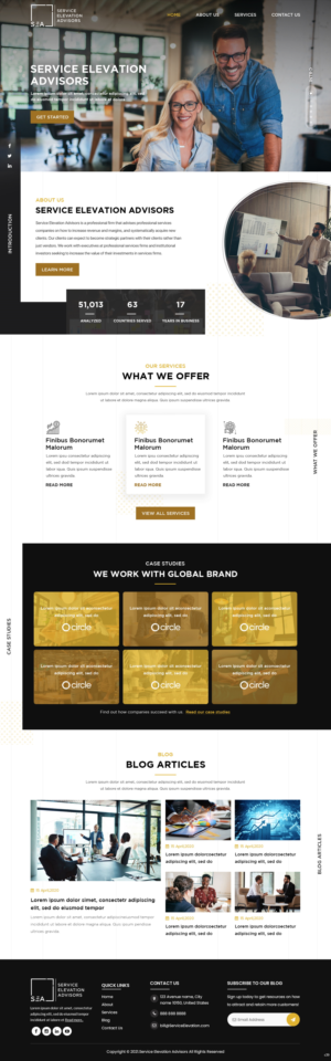 Web Design par pb pour Service Elevation Advisors, LLC | Design : #26049112
