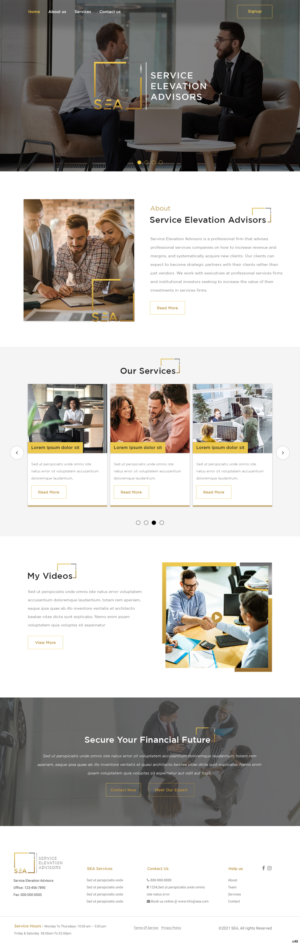 Web Design par pb pour Service Elevation Advisors, LLC | Design : #26049113