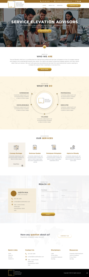 Web Design by pb for Service Elevation Advisors, LLC | Design: #26049118