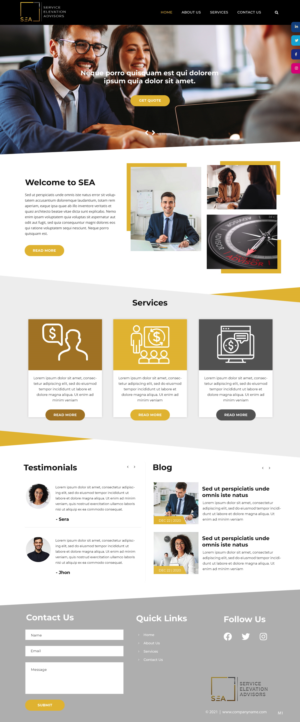 Web Design by pb for Service Elevation Advisors, LLC | Design: #26049119