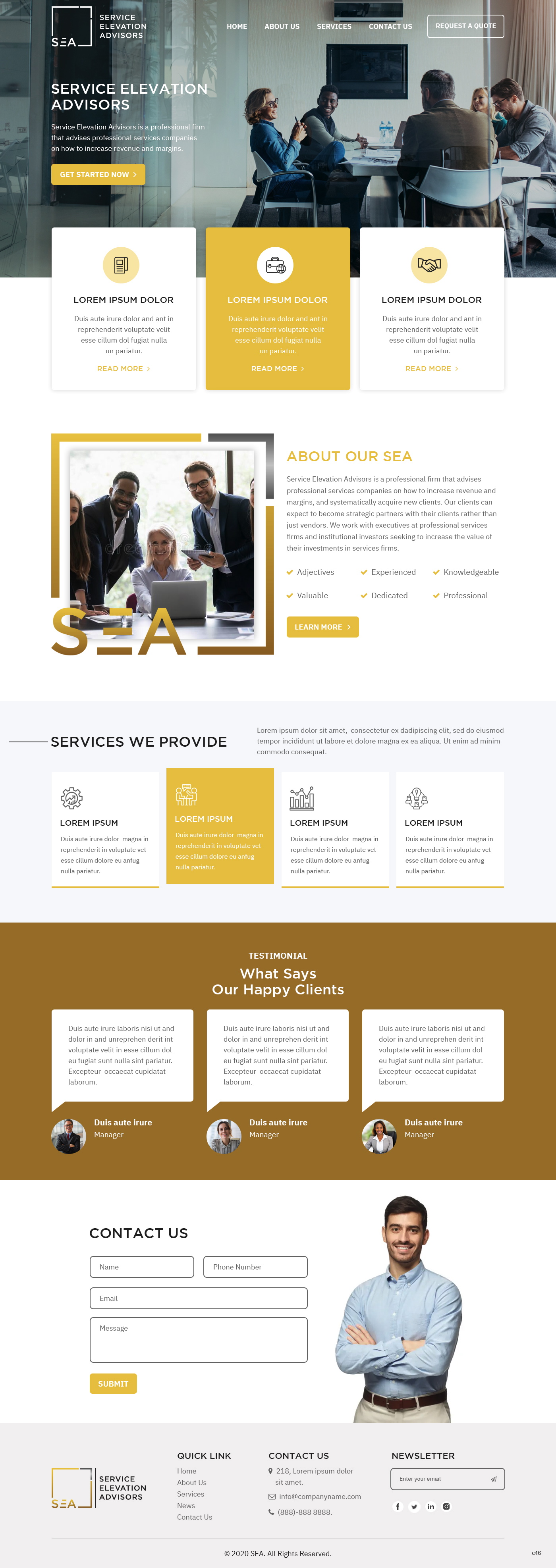 Diseño Web por pb para Service Elevation Advisors, LLC | Diseño #26049122