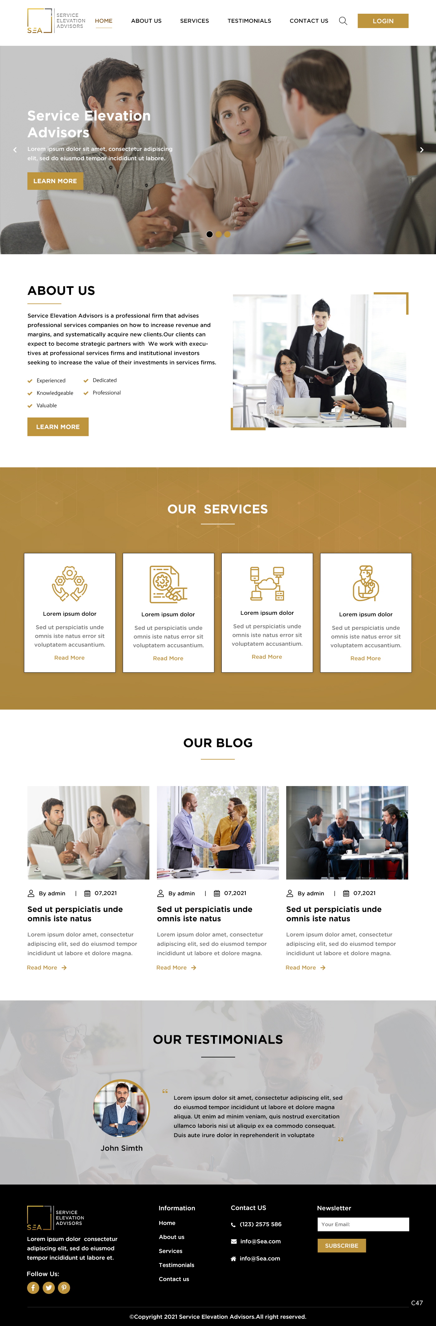Web Design by pb for Service Elevation Advisors, LLC | Design #26049123