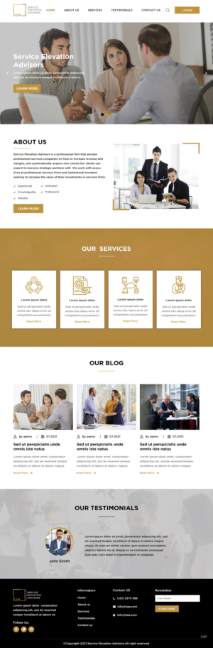 Web Design by pb for Service Elevation Advisors, LLC | Design: #26049123