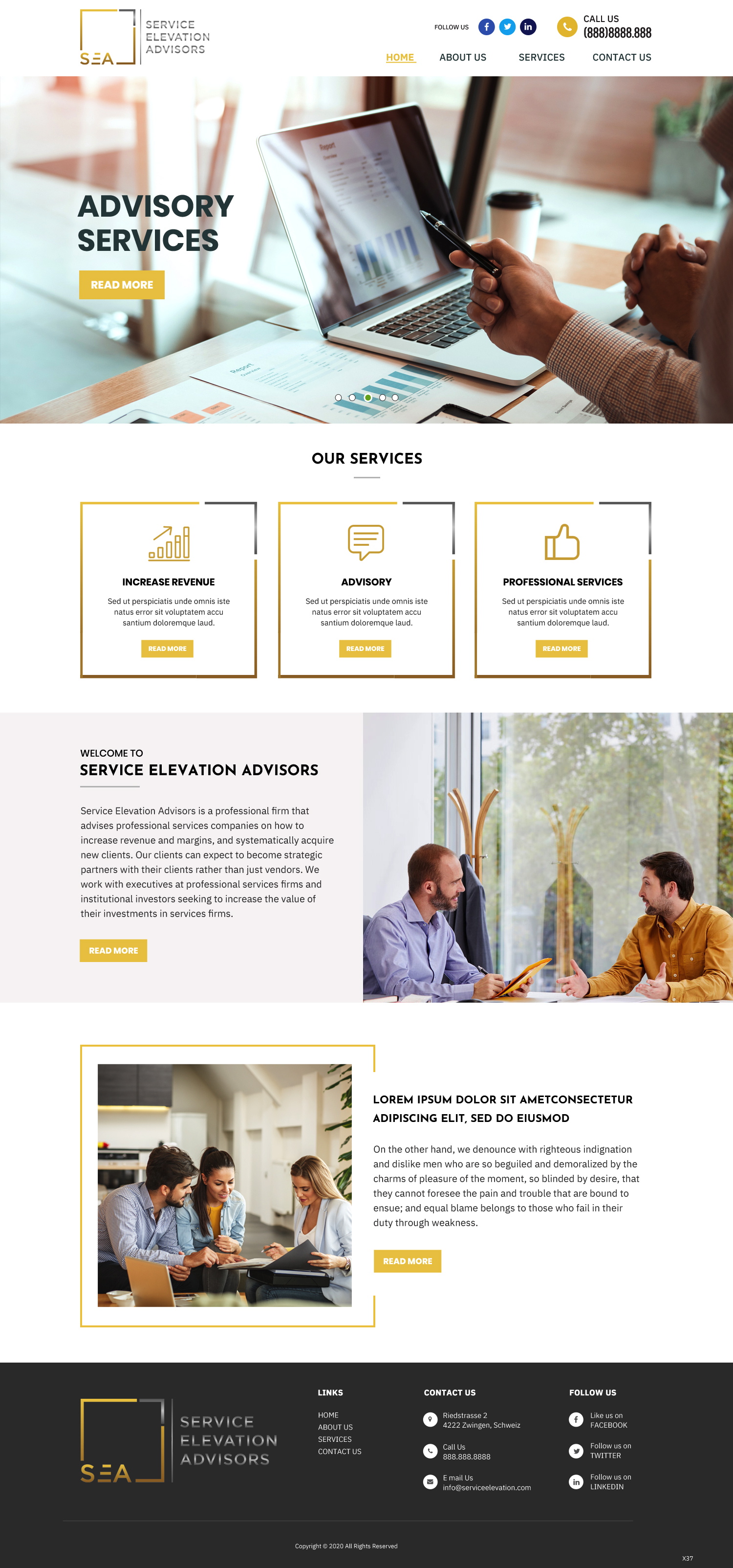 Web Design by pb for Service Elevation Advisors, LLC | Design #26049127