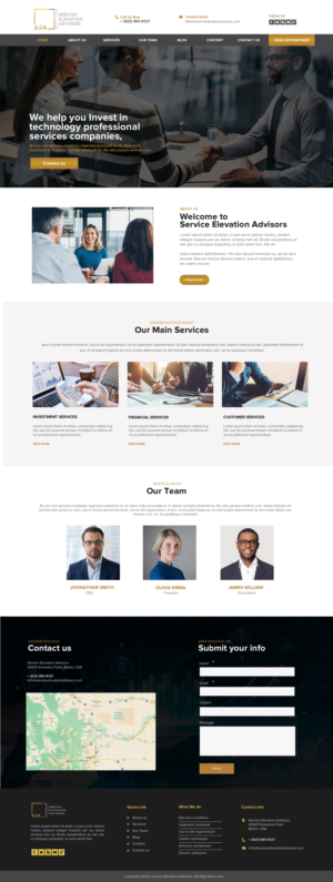 Web Design by chandrayaan.creative for Service Elevation Advisors, LLC | Design: #26047372