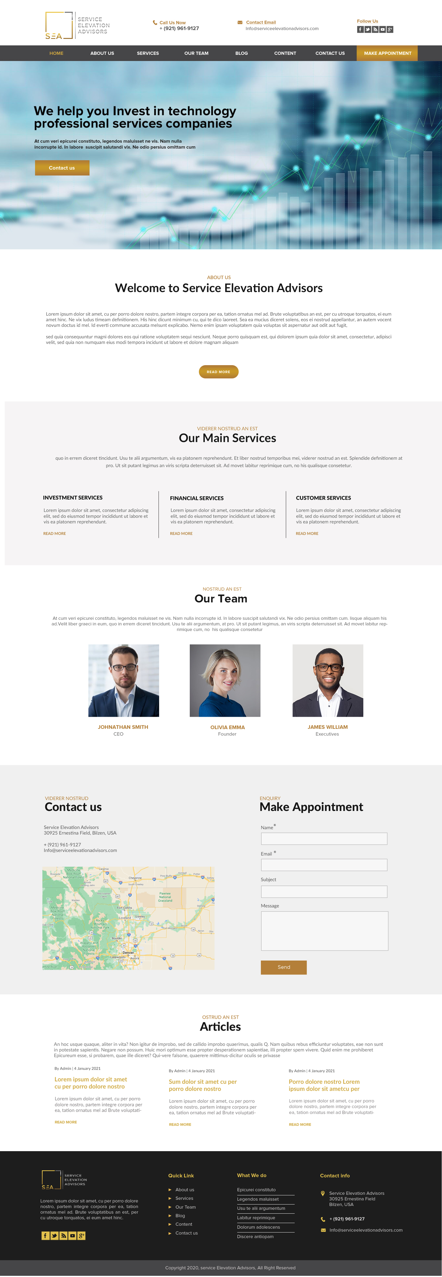 Web-Design von chandrayaan.creative für Service Elevation Advisors, LLC | Design #26051256