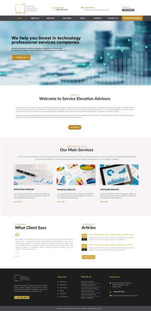 Web Design by chandrayaan.creative for Service Elevation Advisors, LLC | Design: #26051569
