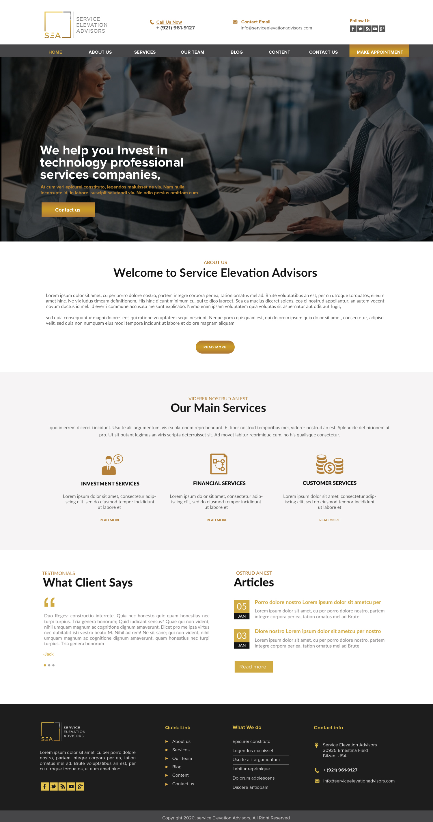 Web Design by chandrayaan.creative for Service Elevation Advisors, LLC | Design #26057178