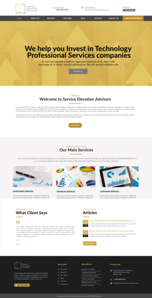 Web Design par chandrayaan.creative pour Service Elevation Advisors, LLC | Design : #26064819