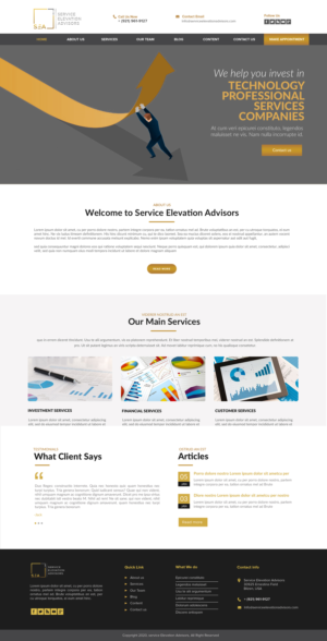 Web Design by chandrayaan.creative for Service Elevation Advisors, LLC | Design: #26064999