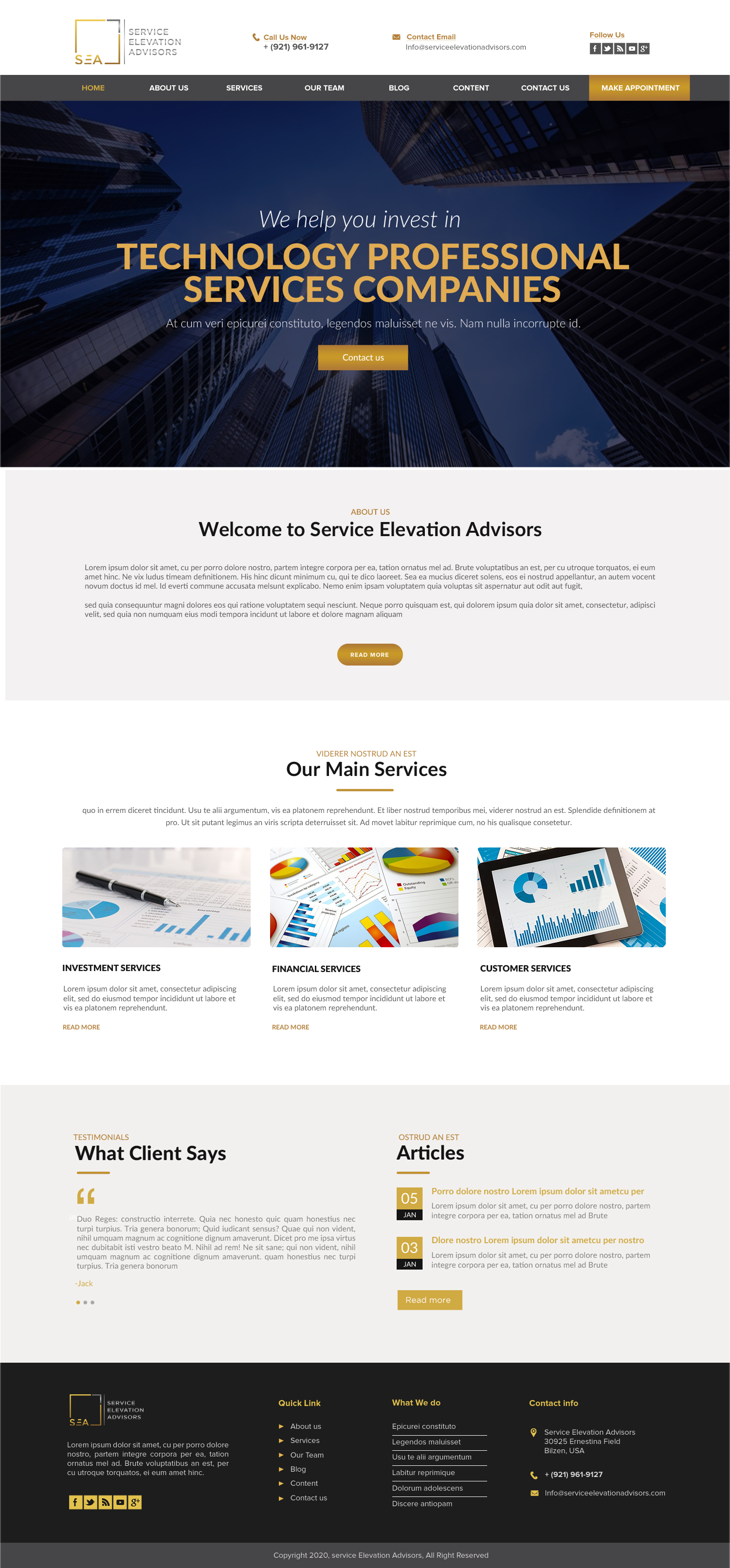 Web Design by chandrayaan.creative for Service Elevation Advisors, LLC | Design #26072225