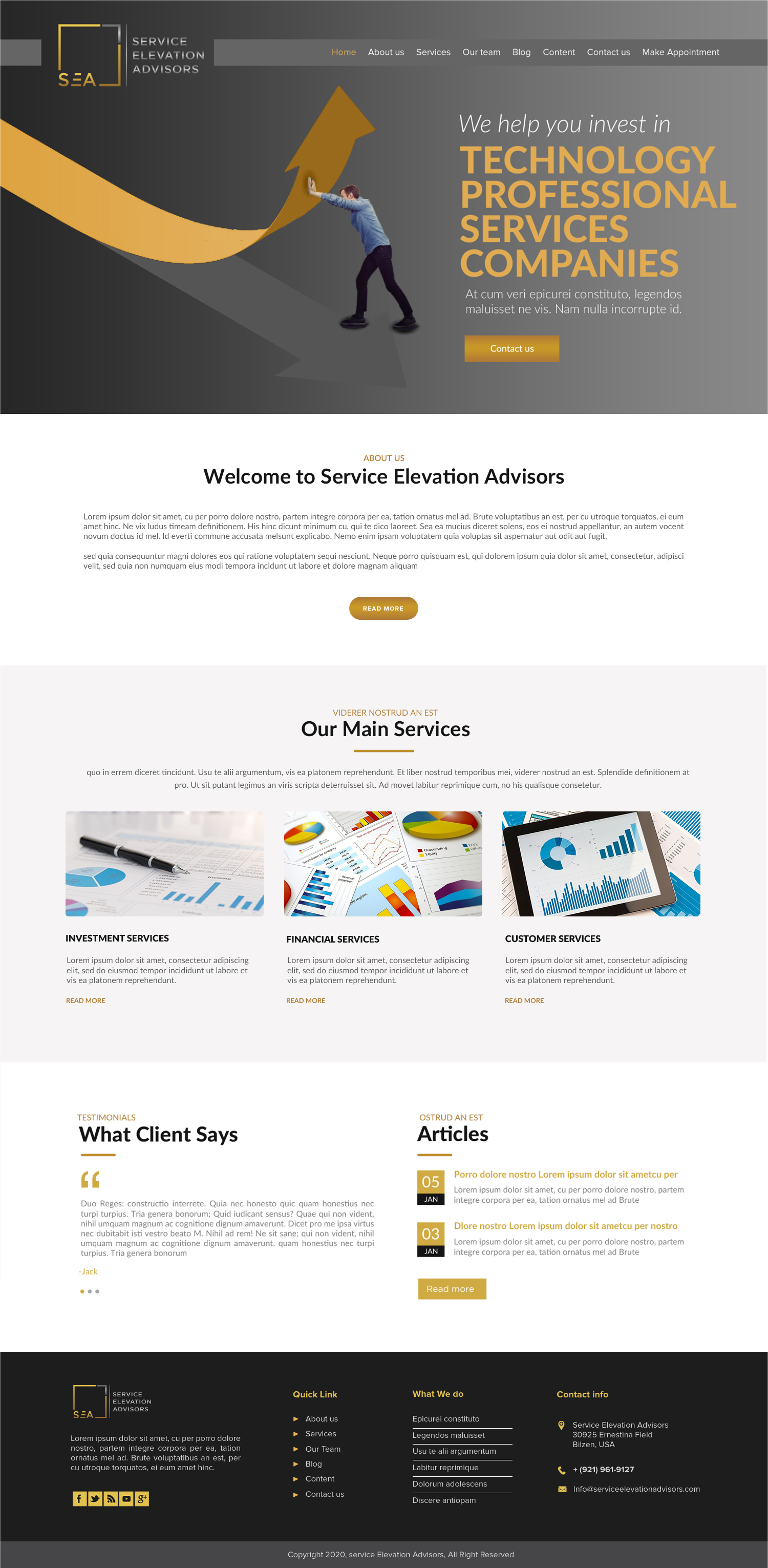 Web-Design von chandrayaan.creative für Service Elevation Advisors, LLC | Design #26072438