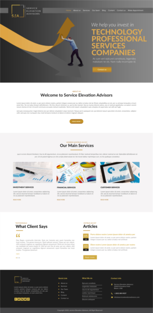 Web Design par chandrayaan.creative pour Service Elevation Advisors, LLC | Design : #26072438