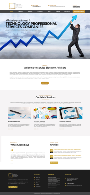 Web Design par chandrayaan.creative pour Service Elevation Advisors, LLC | Design : #26077900