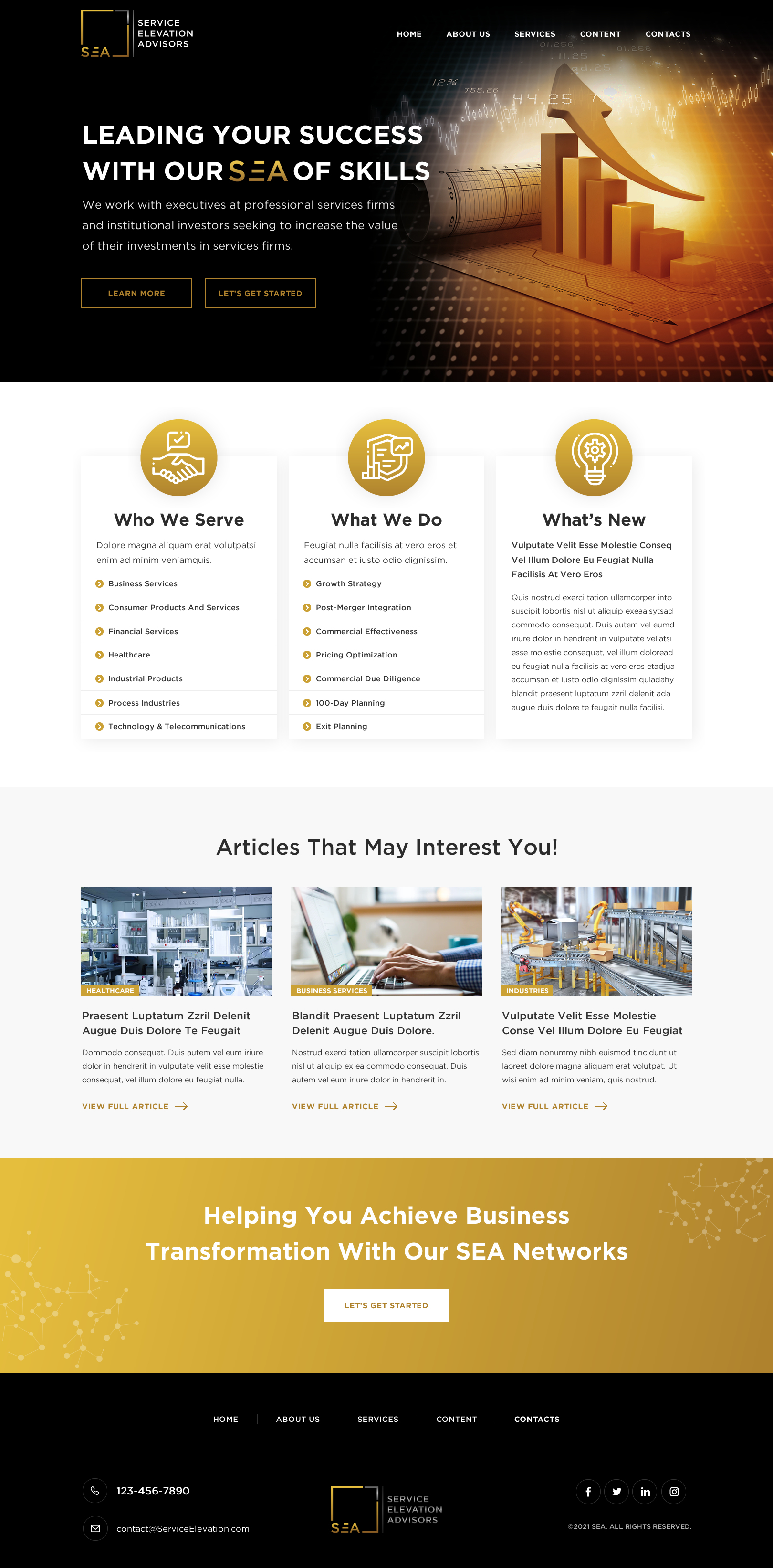 Web Design by SAC-D for Service Elevation Advisors, LLC | Design #26079518