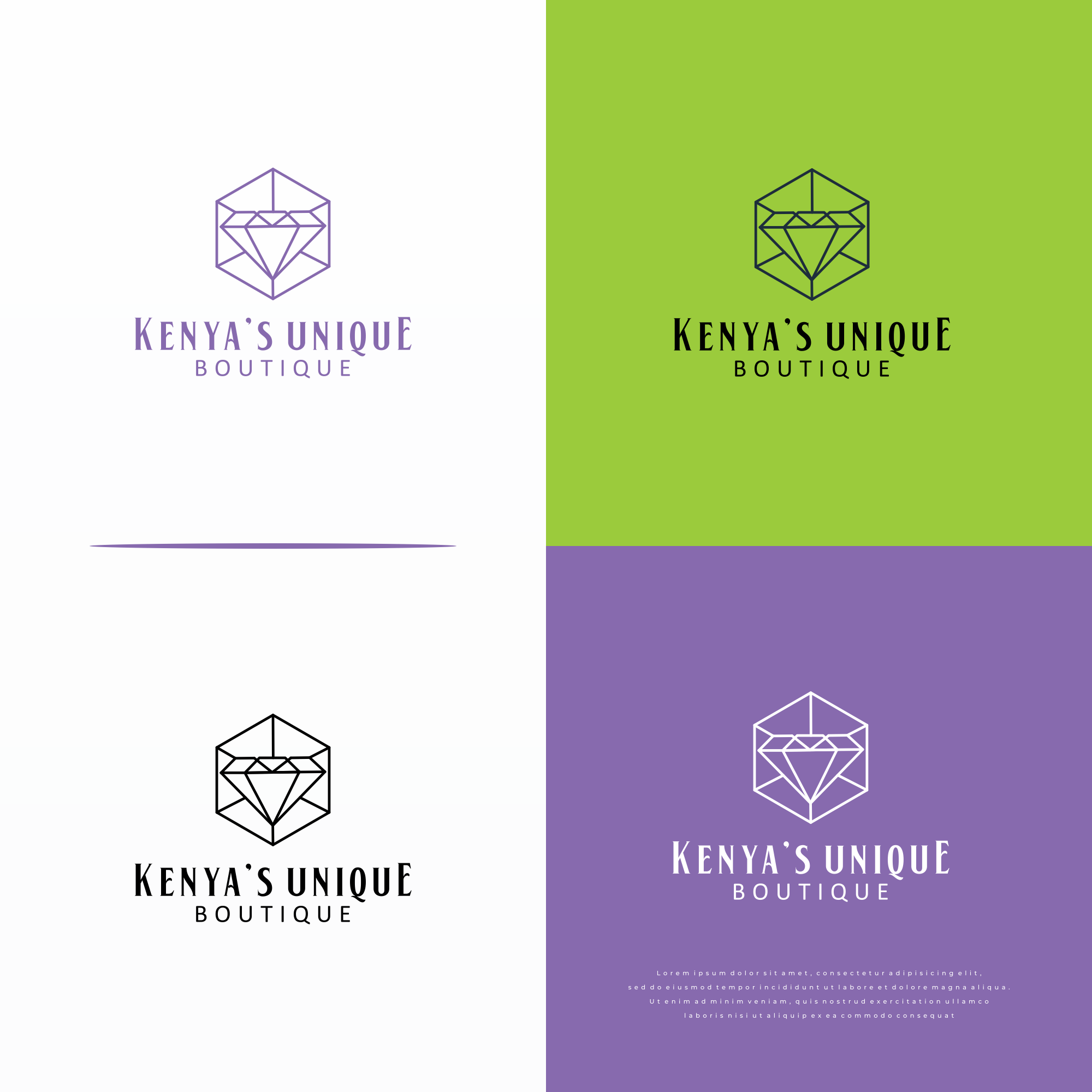 Logo Design by Evelinamarry for Kenya's Unique Boutique | Design #26074416