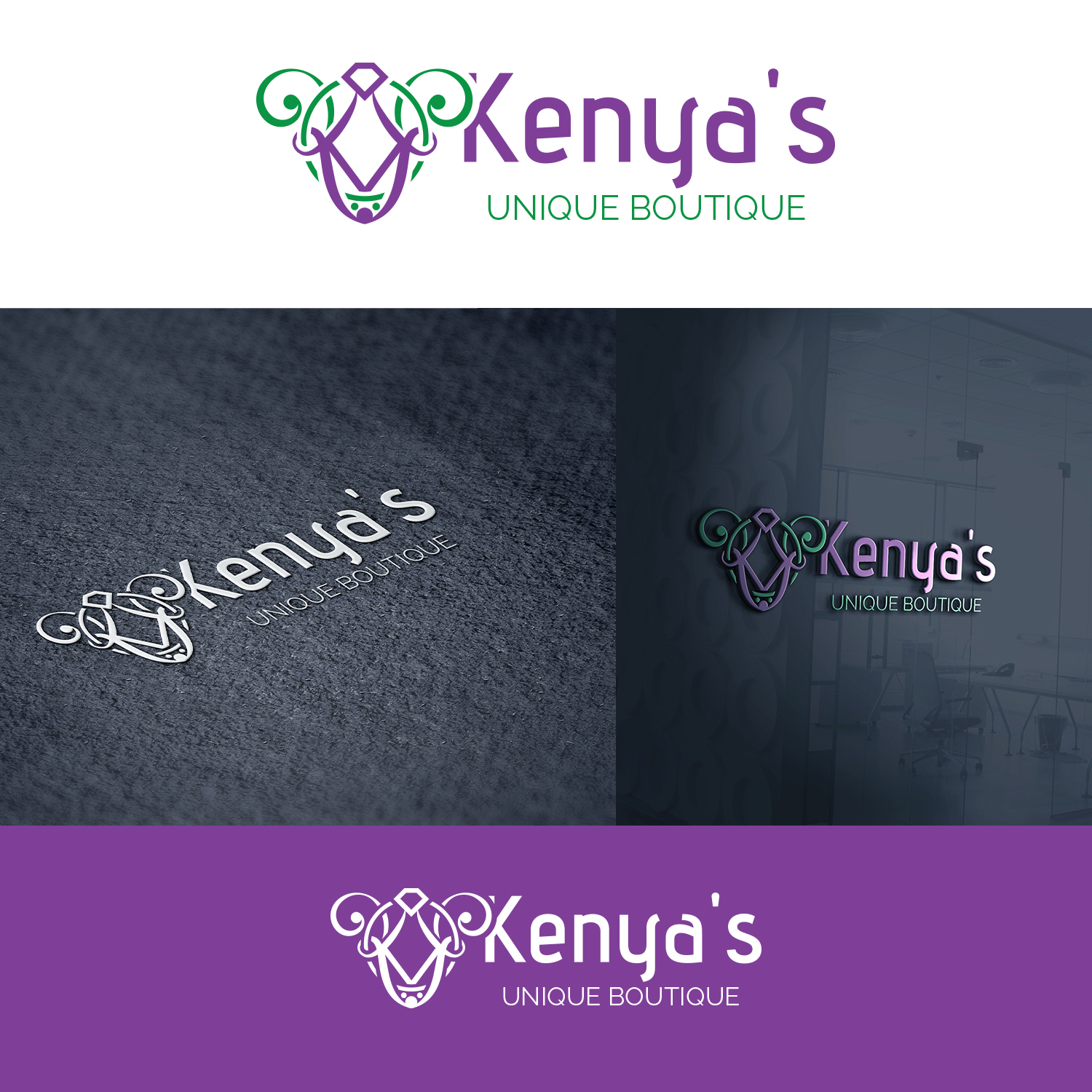 Logo-Design von Maxo-Biz für Kenya's Unique Boutique | Design #26041593