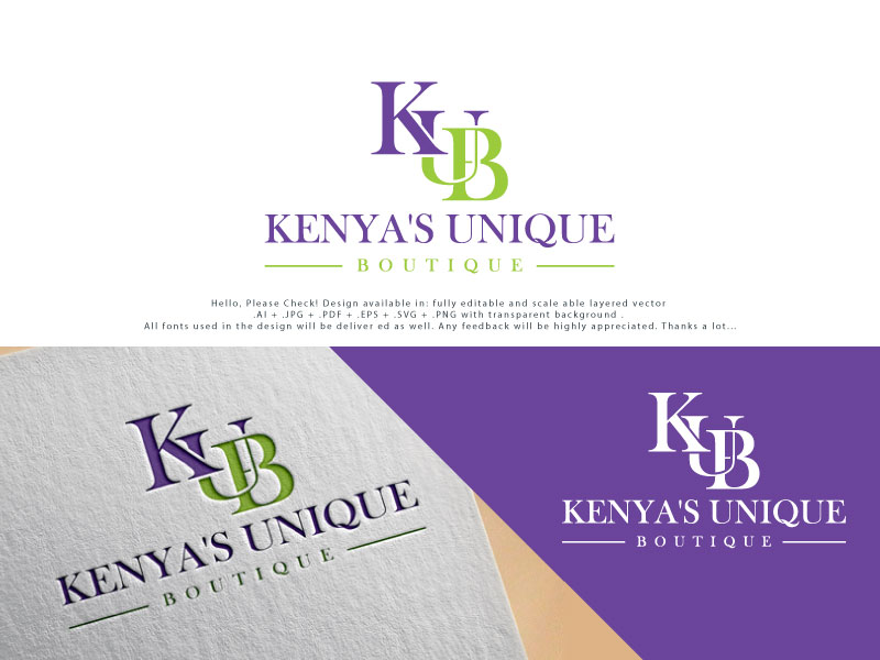 Diseño de Logo por Pro_DesignMaster para Kenya's Unique Boutique | Diseño #26042077