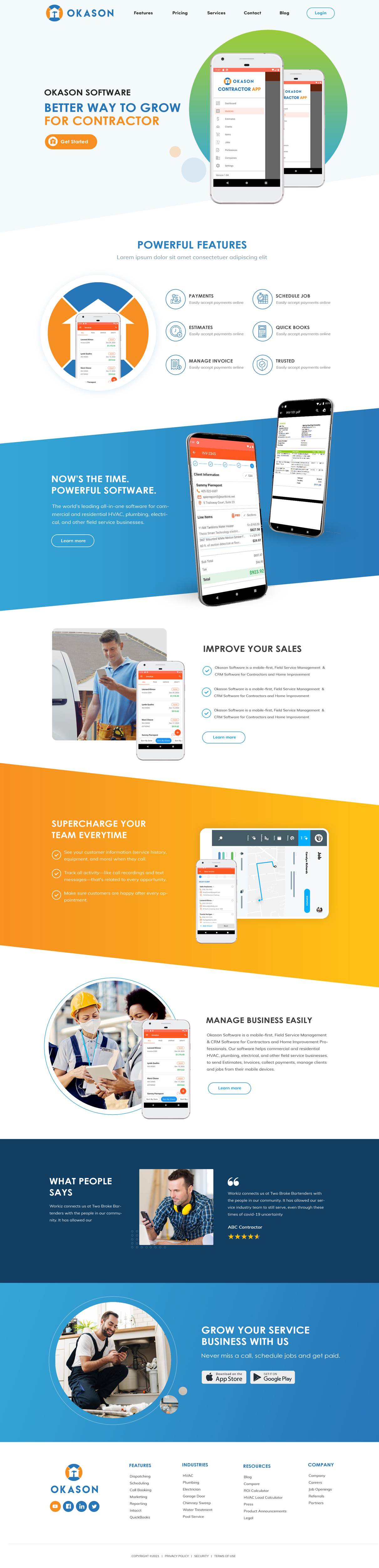 Diseño Web por Blue Sparrow para Okason Software | Diseño #26053775