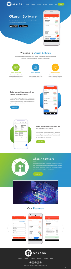 Web Design by pb for Okason Software | Design: #26043218