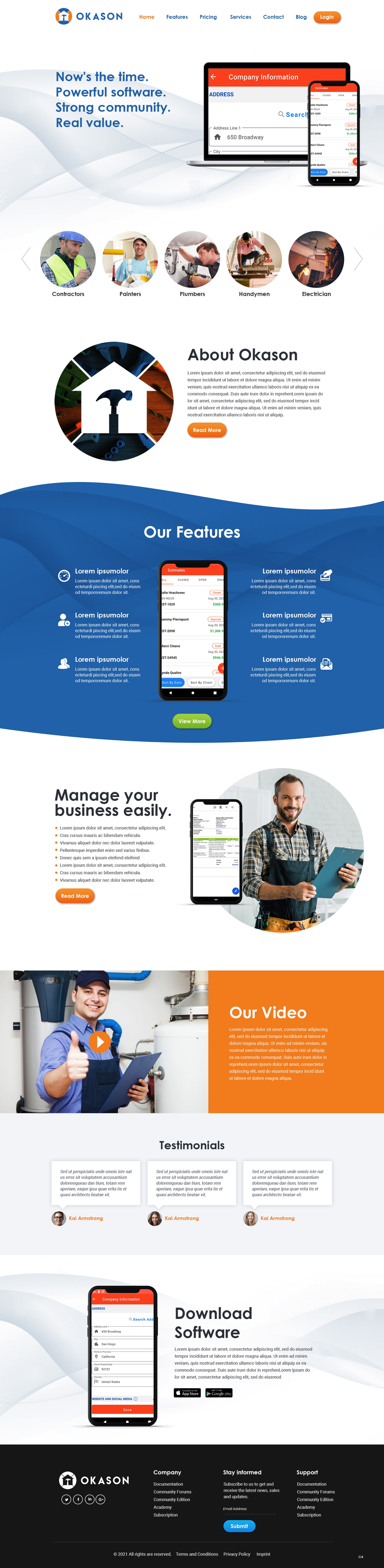 Web Design by pb for Okason Software | Design #26043224