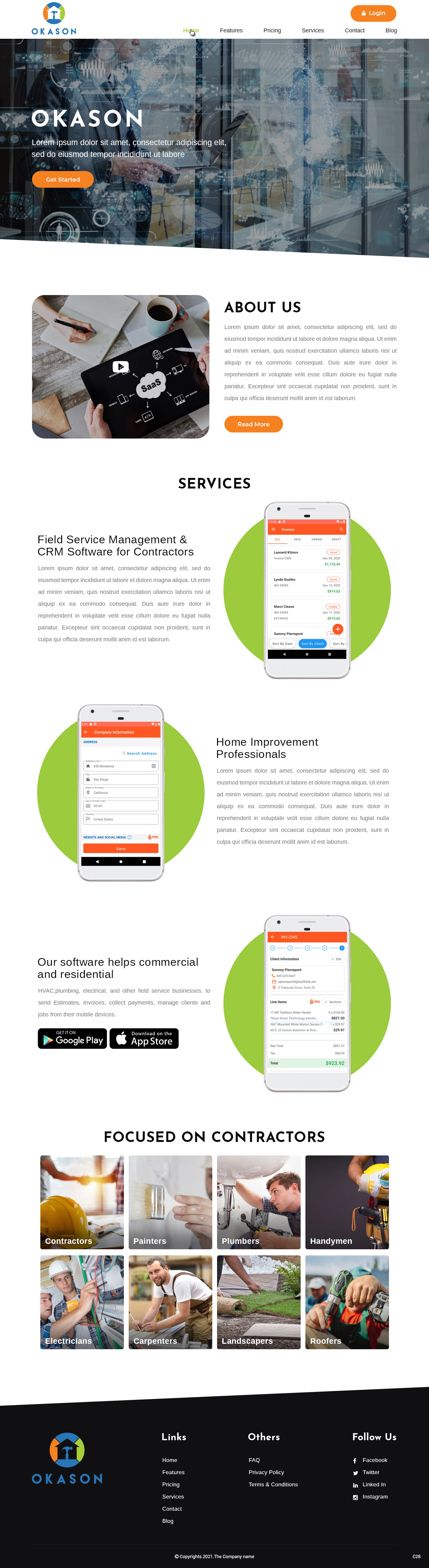 Web Design par pb pour Okason Software | Design #26043227