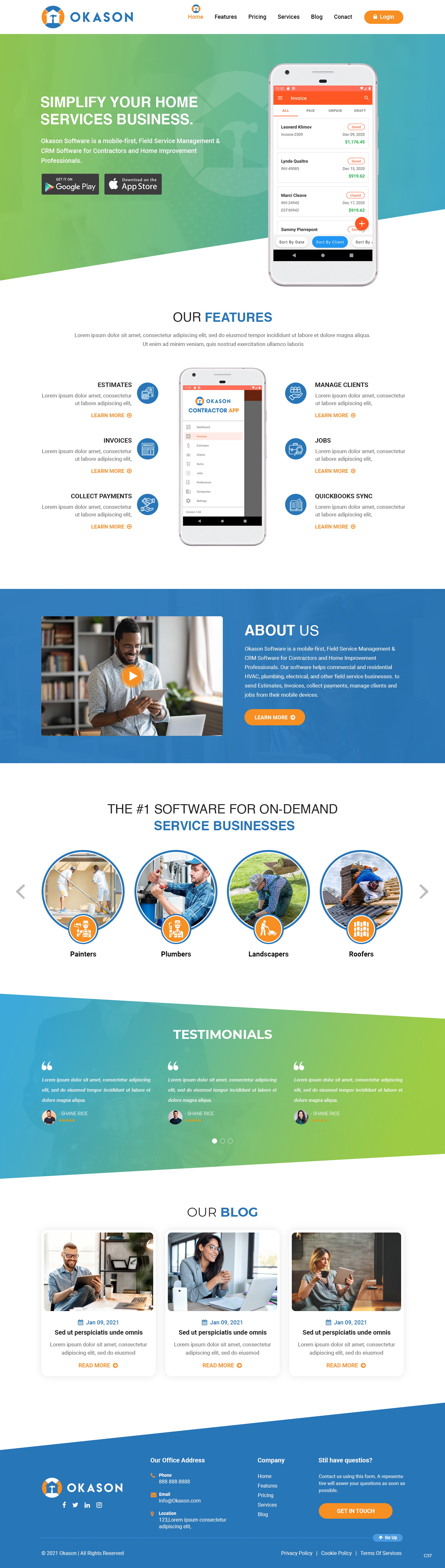 Web Design by pb for Okason Software | Design #26043229
